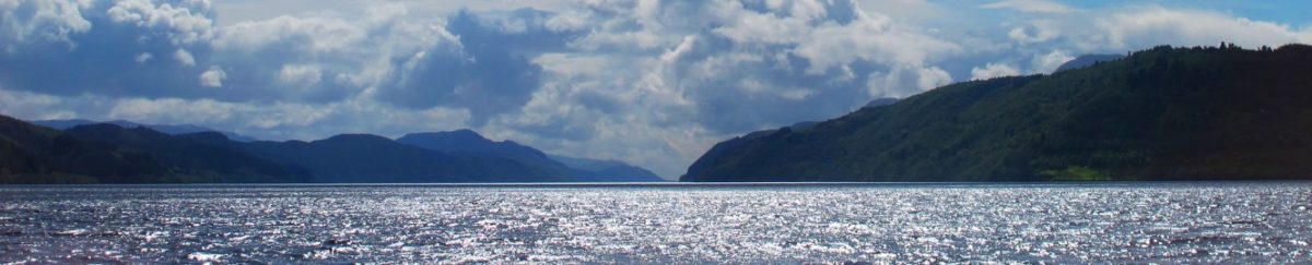 View of Loch Ness waters and mountains