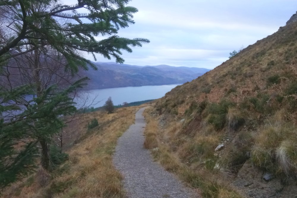 Great Glen Way high route overlooking Loch Ness