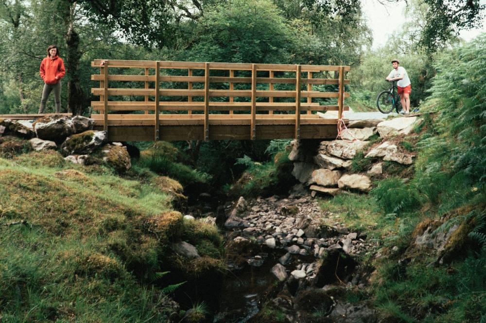 Bridge over a small stream on the South Loch Ness Trail near Fort Augustus