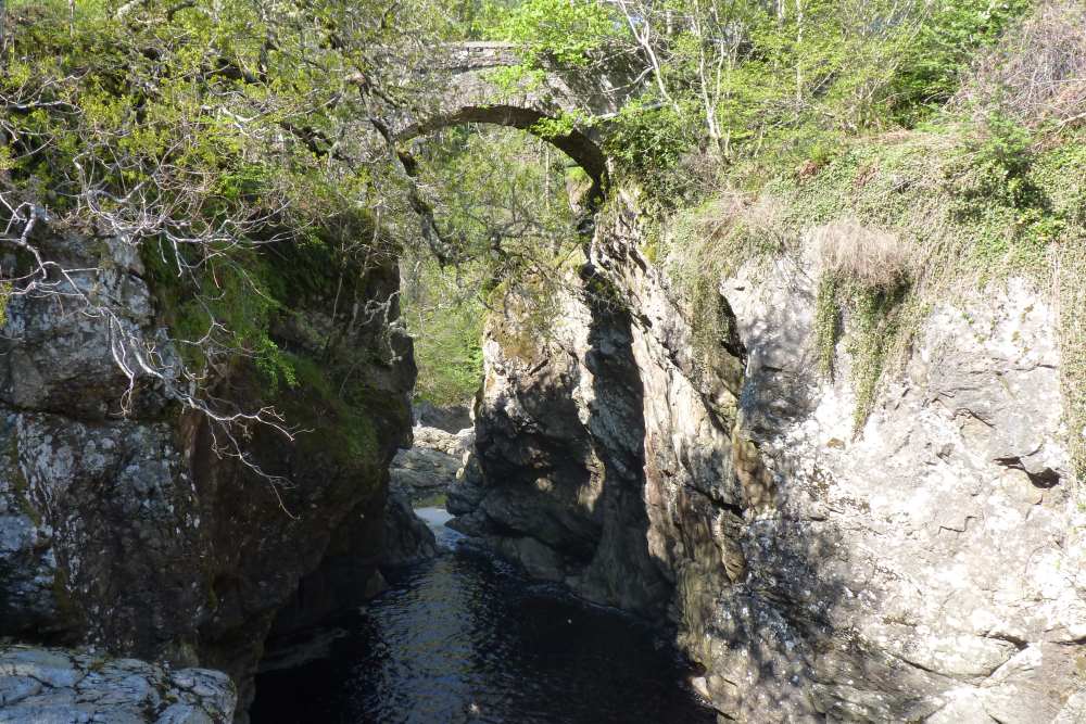 View of historic bridge near Foyers on the South Loch Ness Trail
