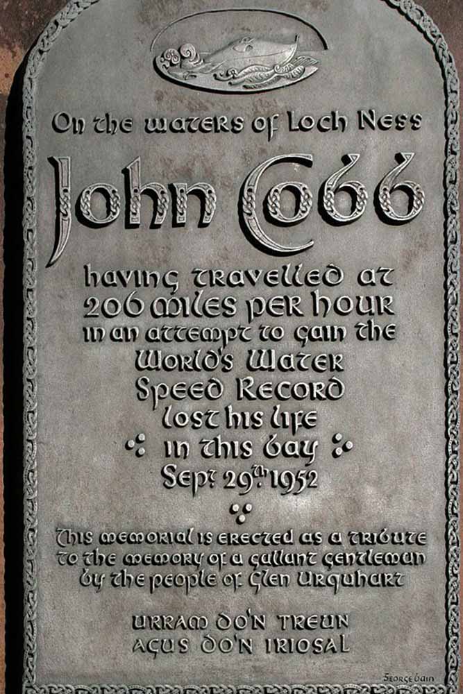 John Cobb Memorial close up